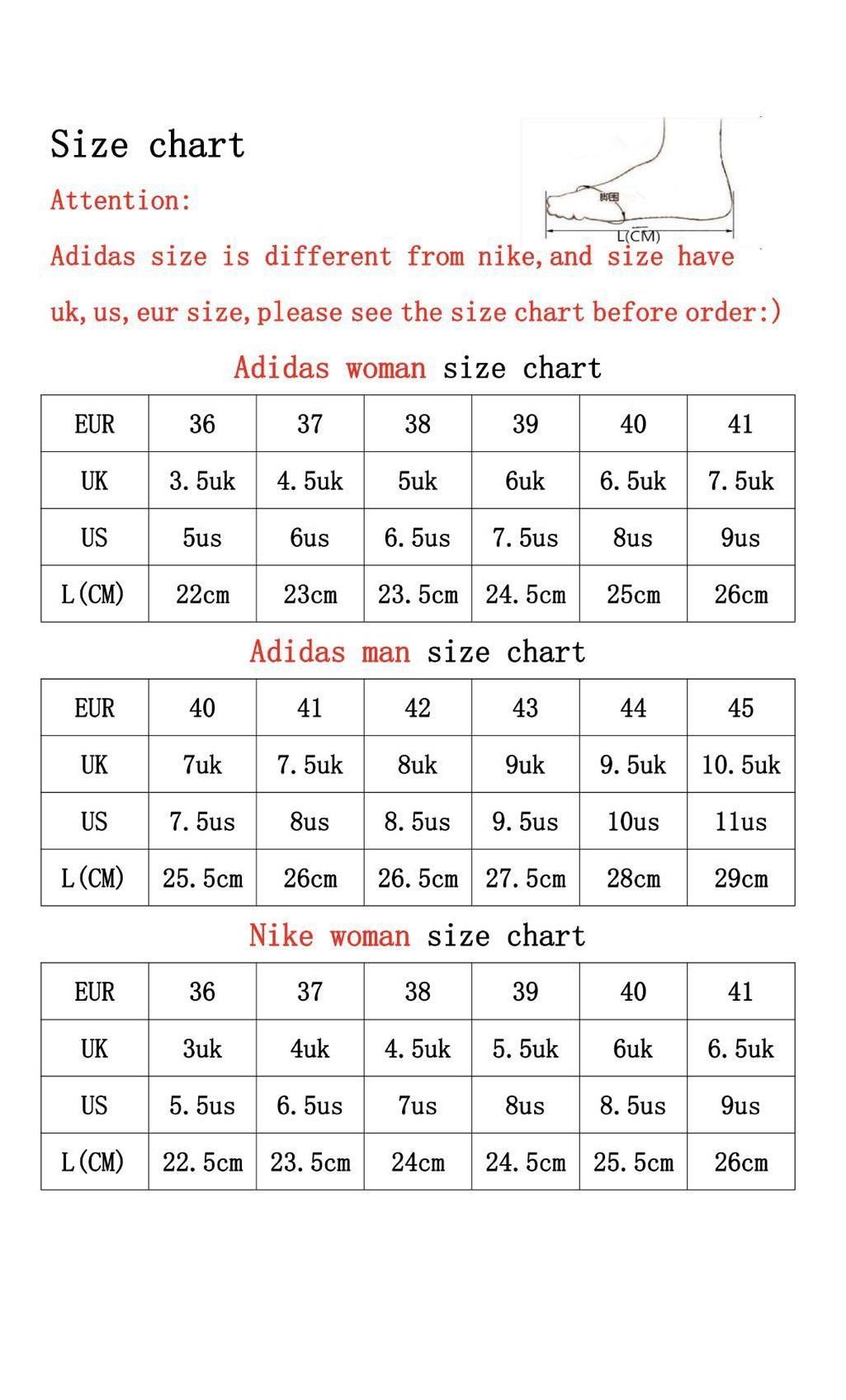 Yeezy Size Chart 350 V2
