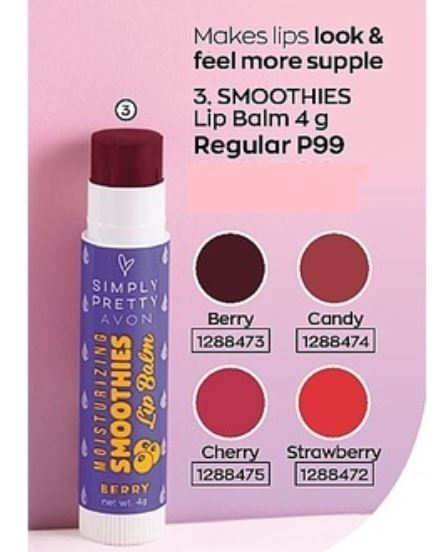 Avon Simply Pretty Moisturizing Smoothies Lip Balm 4g Lazada Ph