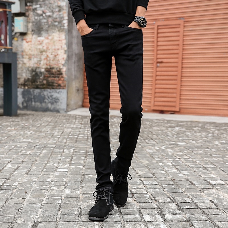 Zip Ripped Knee Skinny Jeans In Black – Three Hundred