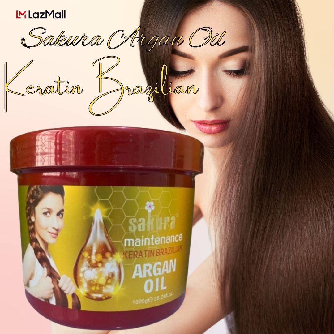 Sakura Keratin Brazilian Argan Oil Hair Conditioner Repairs Frizzy Hair Dry  To Damage Hair Keep Shiny And Glossy Protect Hair From Sun Heat Restore  Healthy Hair Moisturize And Smooth Hair | Lazada