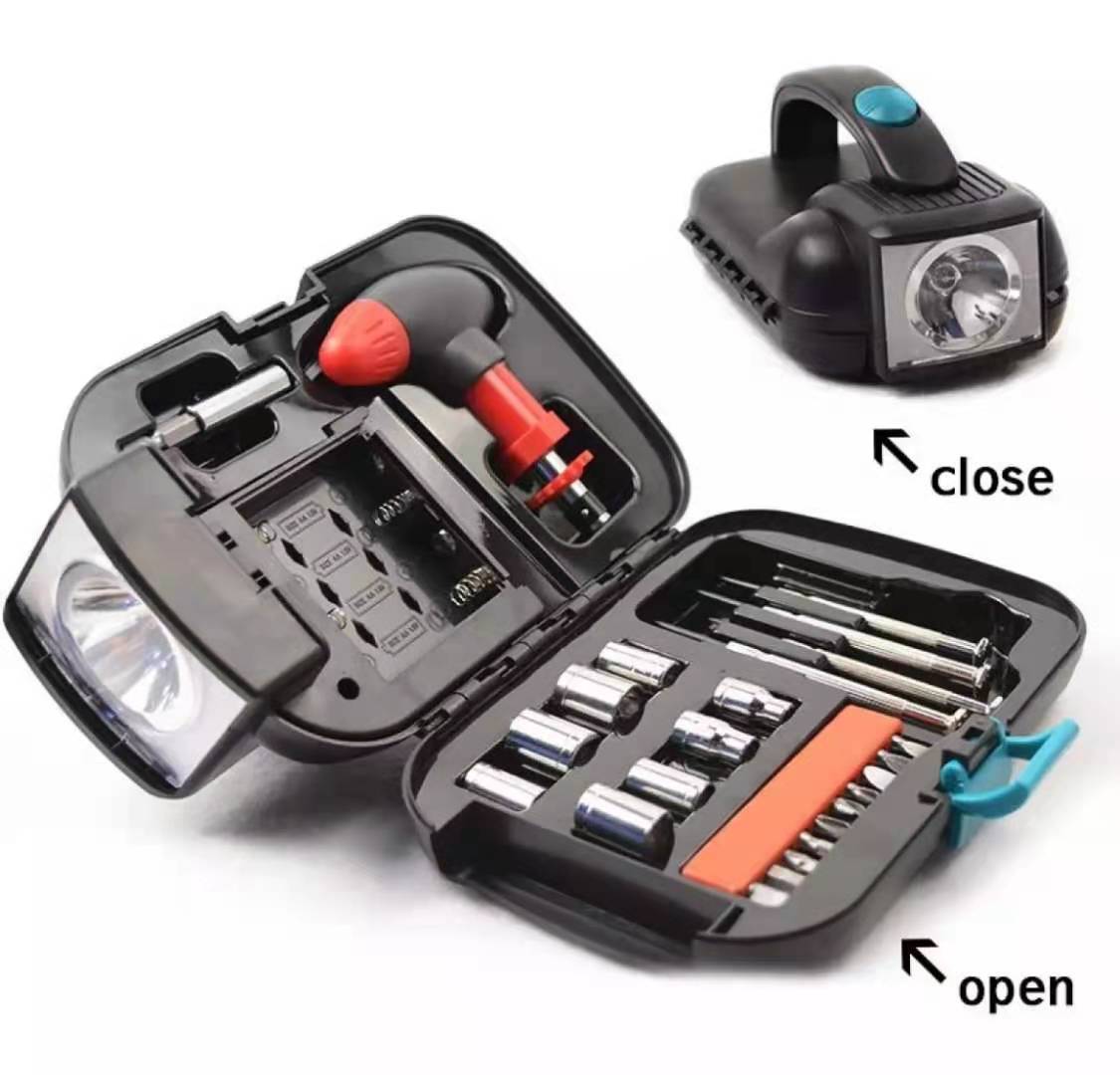 Flash Light With TOOL Box 24 IN 1 Portable flashlight with tools set