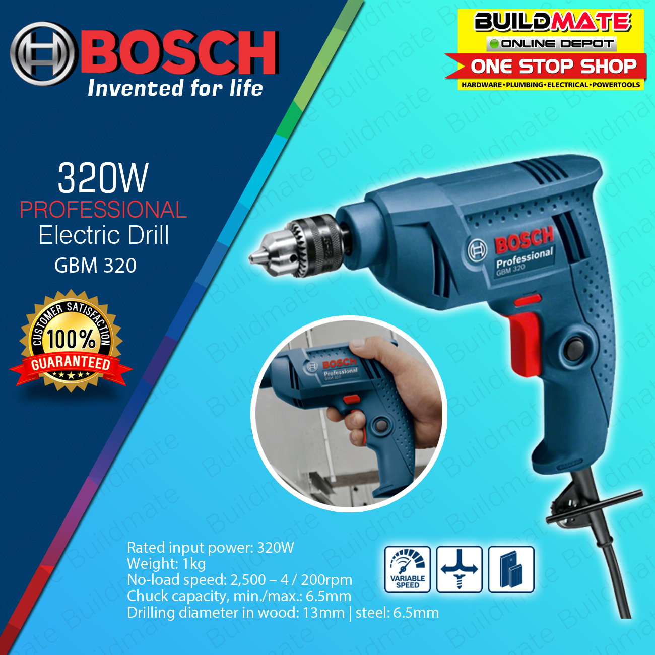 BOSCH Professional Electric Drill 320W 
