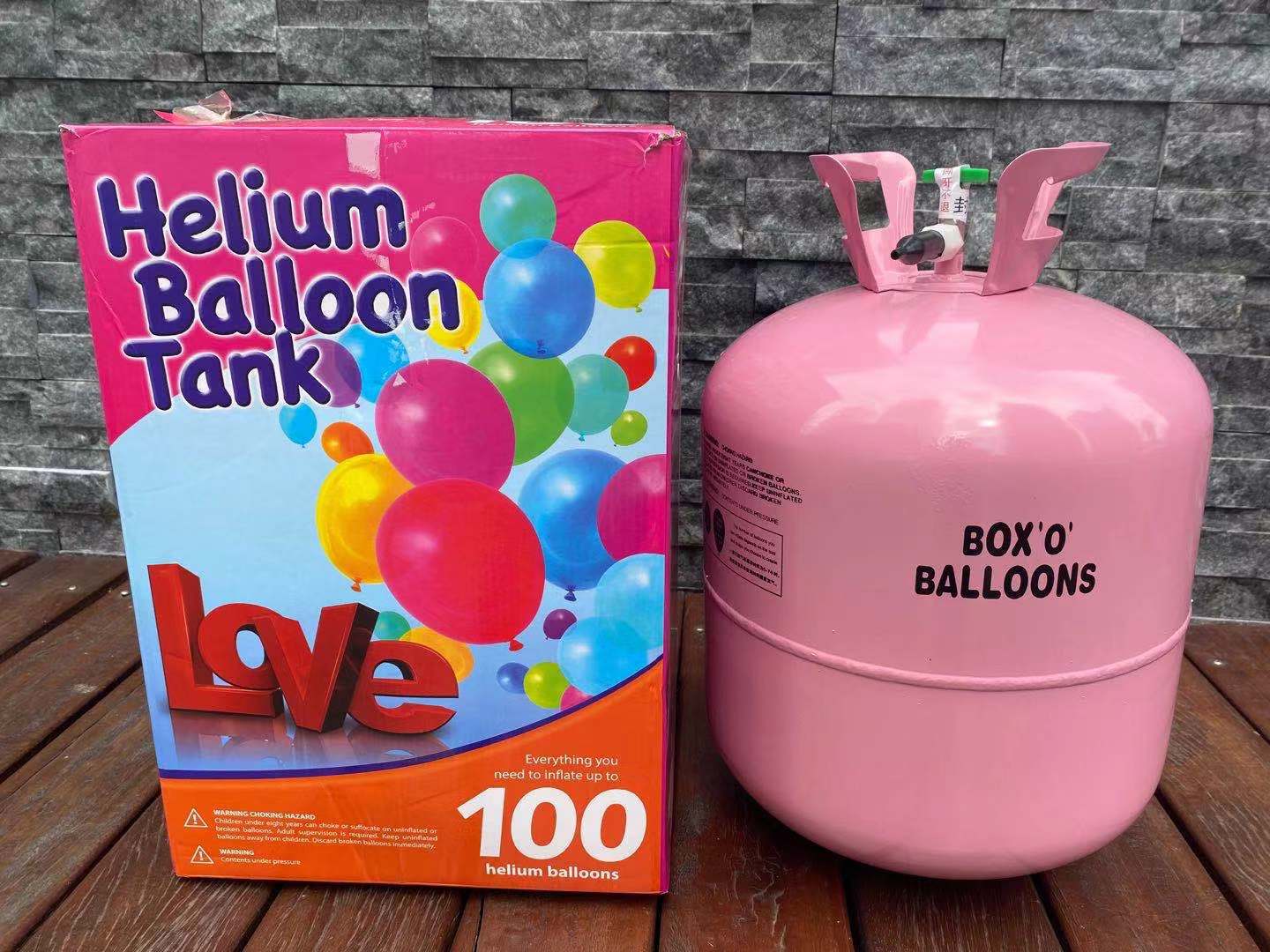 BABEDUO Helium Gas 100 Balloons (Disposable Tank)+A bottle of balloon