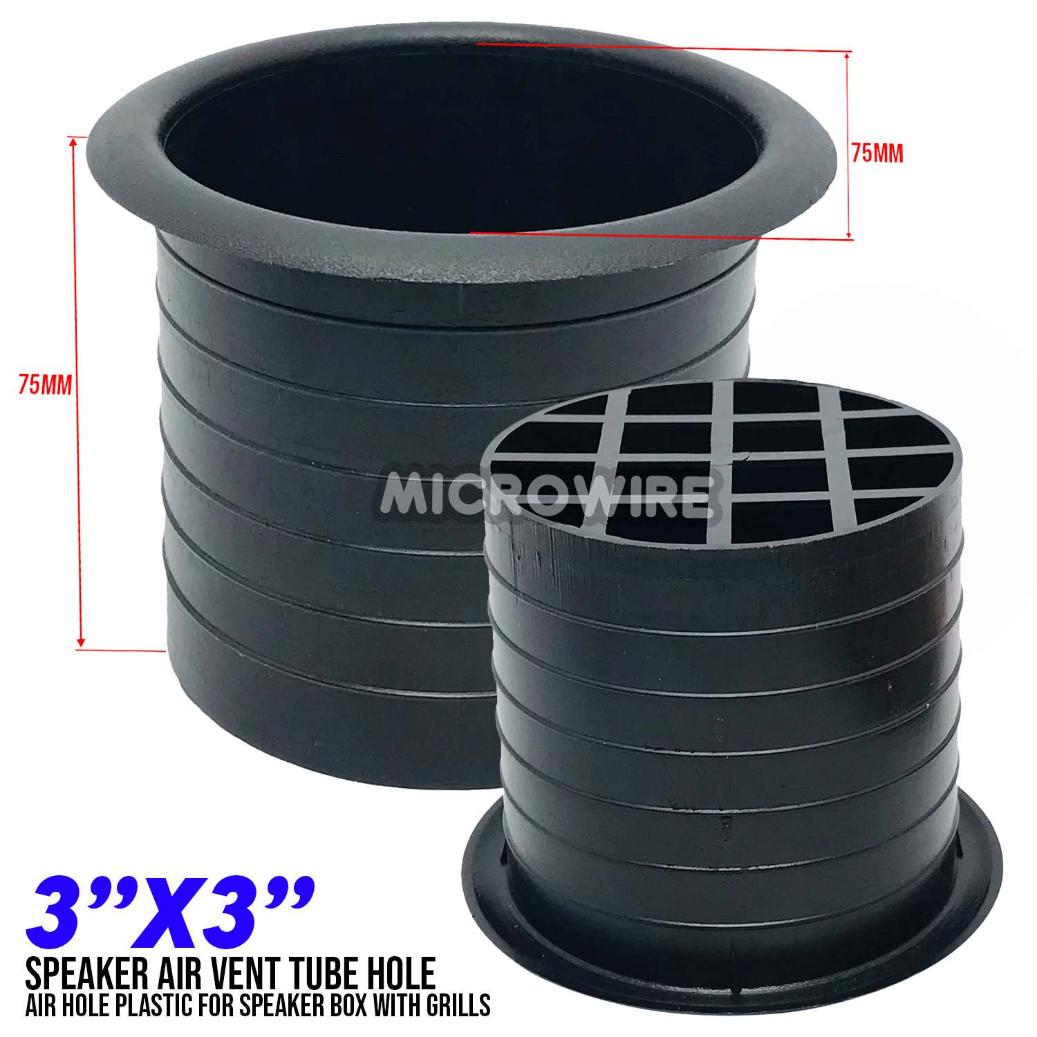 Speaker Air Vent Tube Hole Air Hole Plastic For Speaker Box With Grills