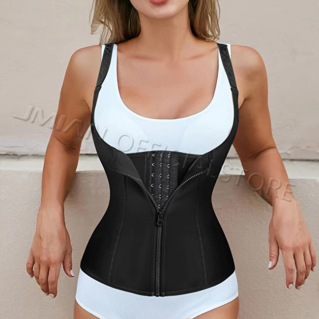 SIMIYA Women Neoprene Waist Trainer Vest with Zipper and Straps for Weight  Loss