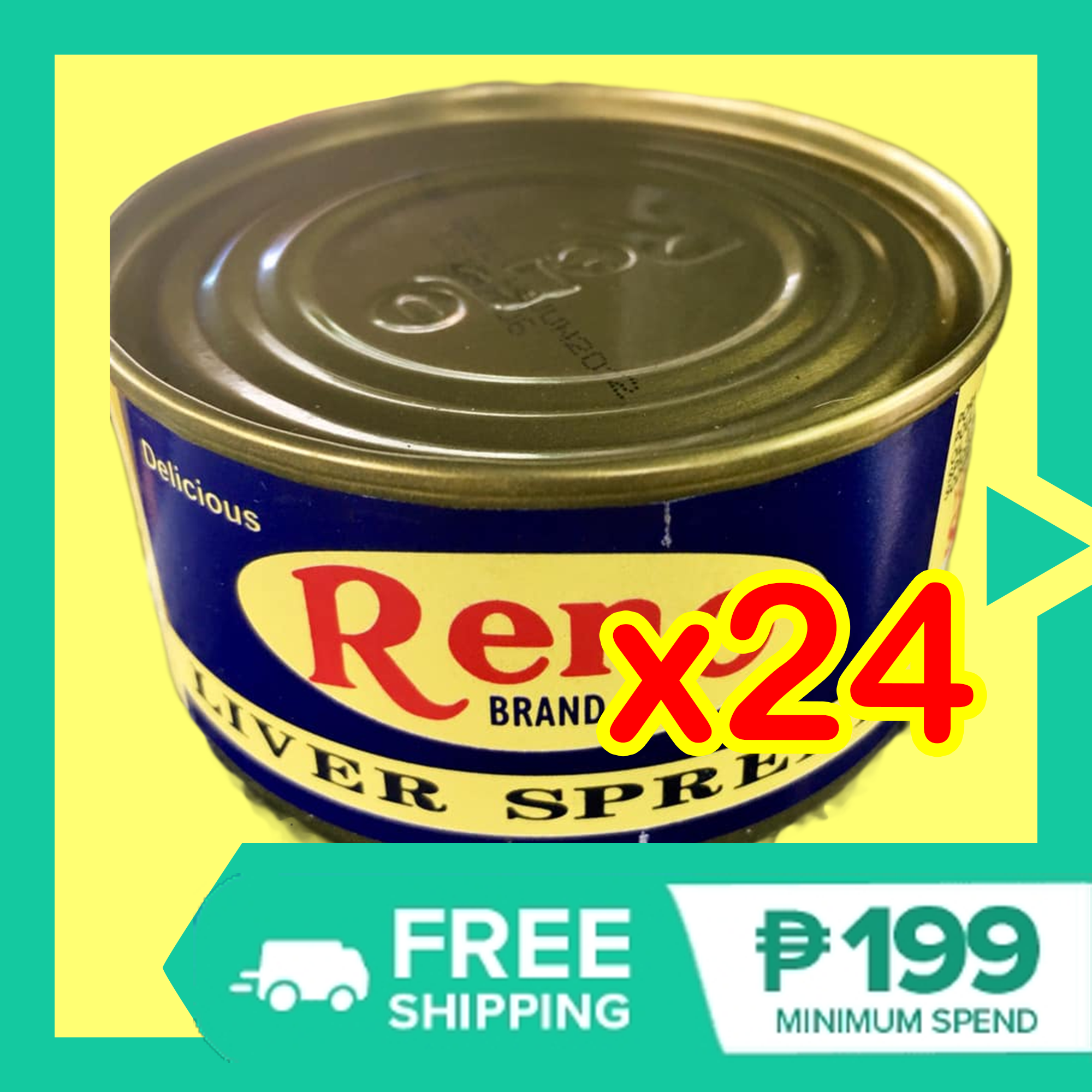 Reno Liver Spread (24x 85 grams) Pâté Liverwurst for Pandesal and