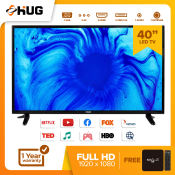 HUG 40" LED TV + Free Smart TV Box