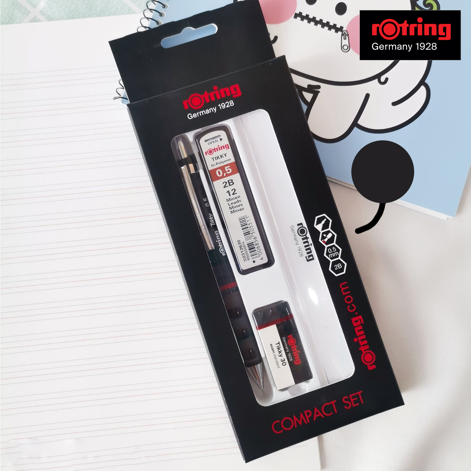rOtring Tikky COMPACT Set Mechanical Pencil with Lead Refill, Eraser