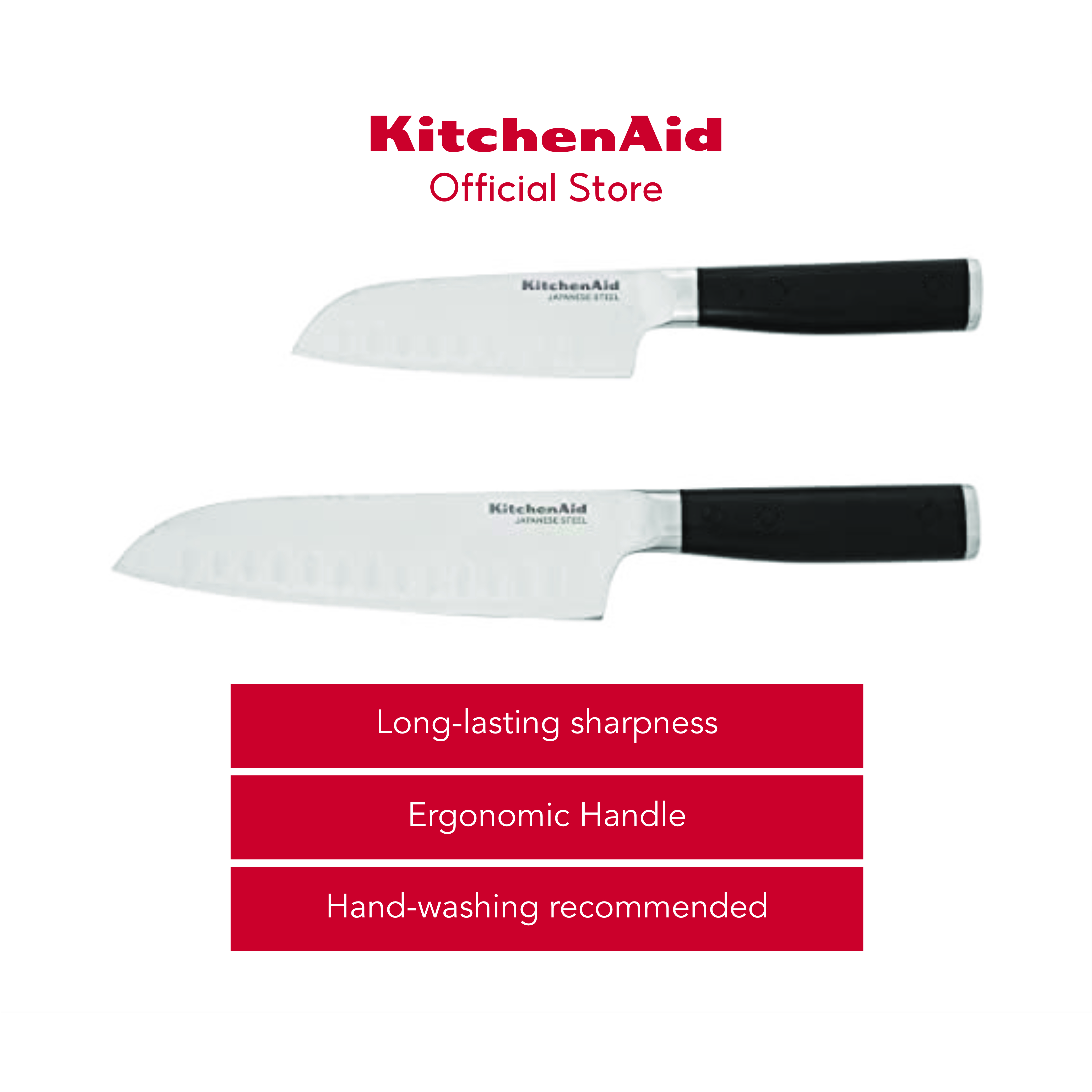 Gourmet Forged 2-Piece Santoku Knife Set, KitchenAid