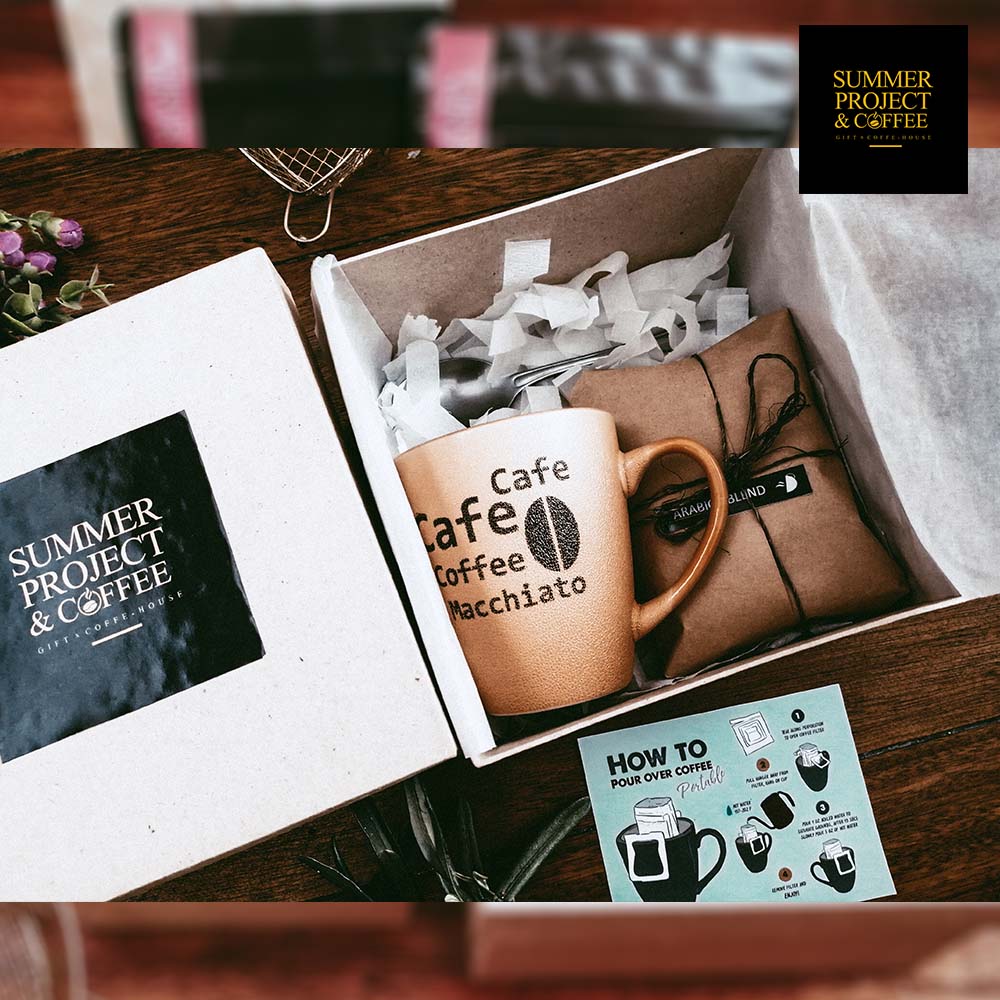 Coffee Gift Set - 5 Drip Bags Arabica Coffee with Mug | Summer Project ...