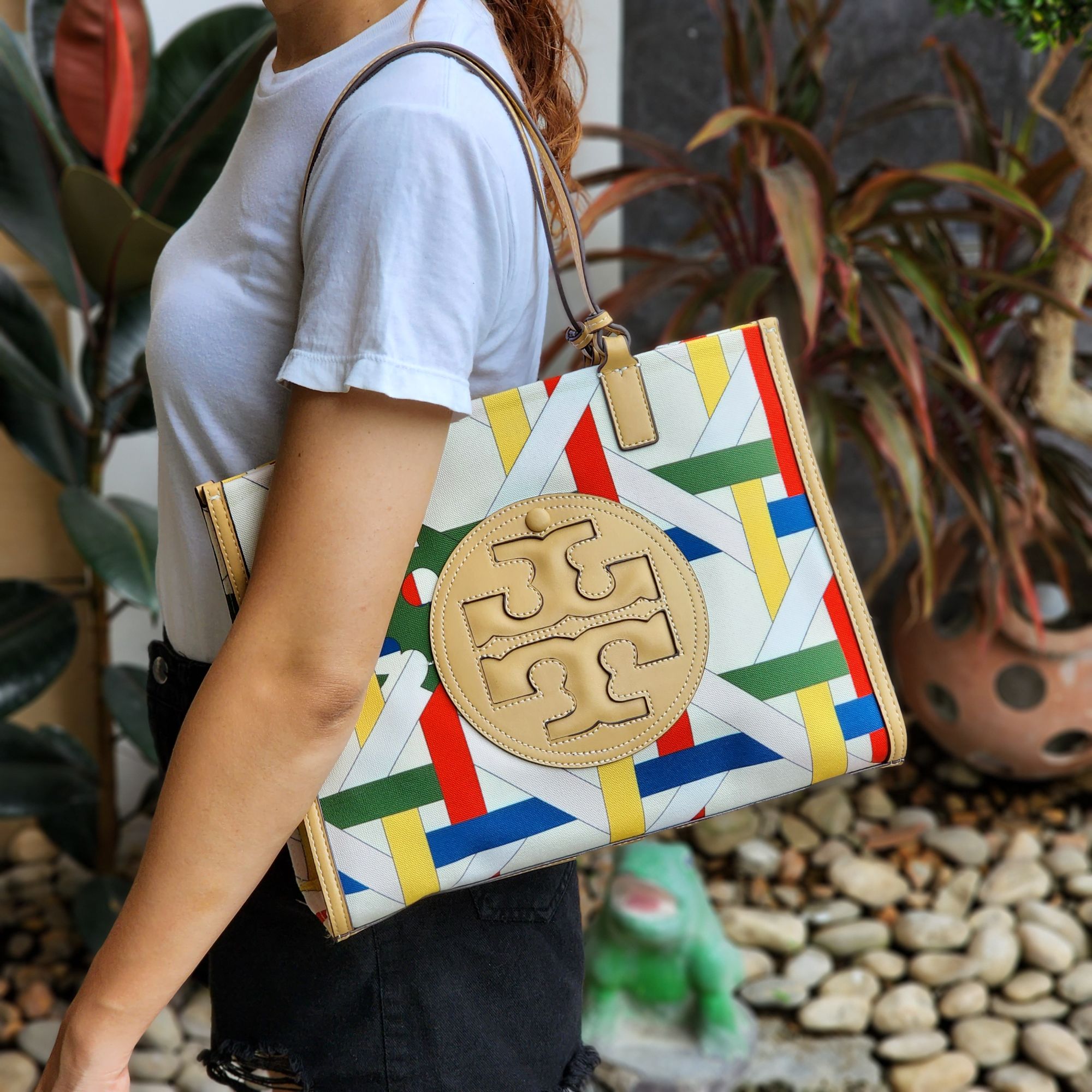 Original Ladies .Y. . Ella French Cream Basketweave Medium  Canvas Tote Bag - Multi Color | Lazada PH