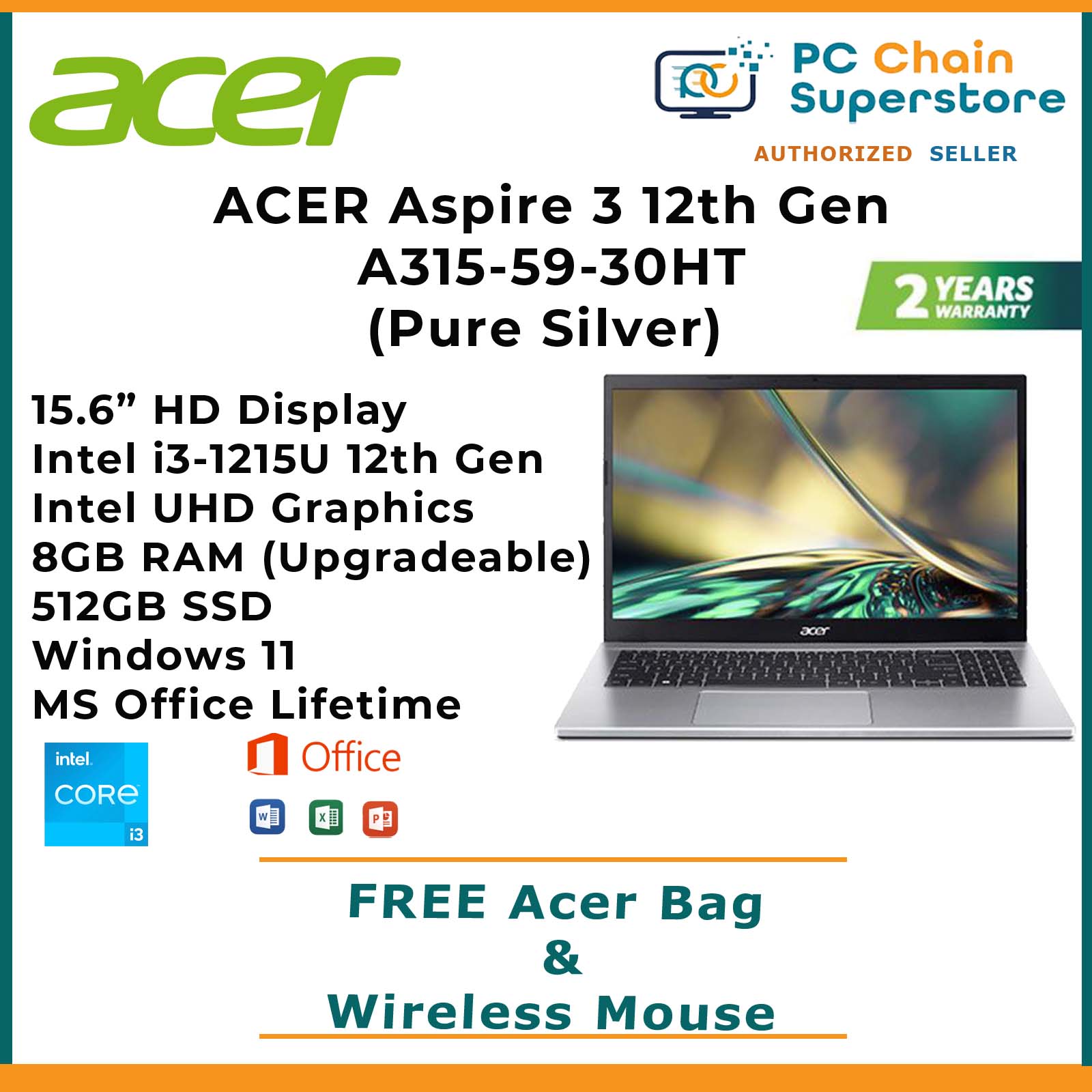 acer aspire 3 12th gen specs
