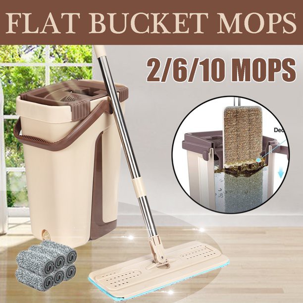 squeeze dry flat mop