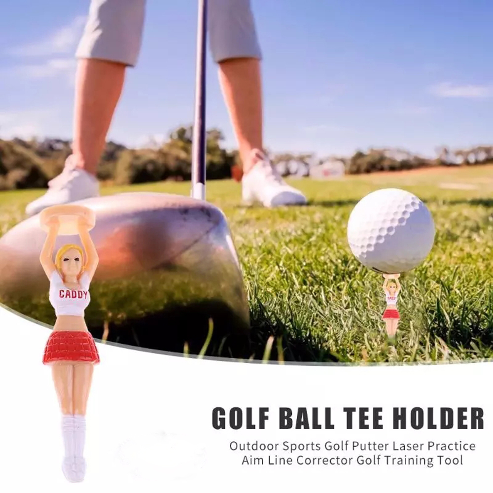PLENU Golfer ของขวัญสตรีทีตั้งลูกกอล์ฟฝึกความงามเชียร์ลีดเดอร์ Tee ลูกกอล์ฟตรง T ที่ตั้งลูกกอล์ฟ Lady Golf Tee