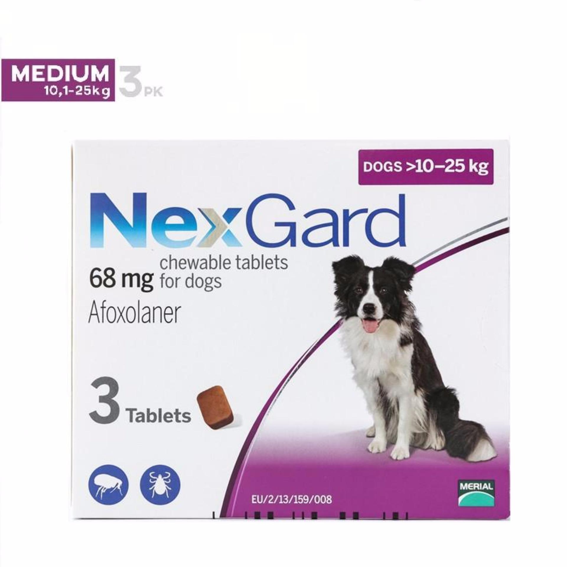 Nexgard for Dogs and Puppies (afoxolaner) 1 BOX 3 TABLET flea and tick