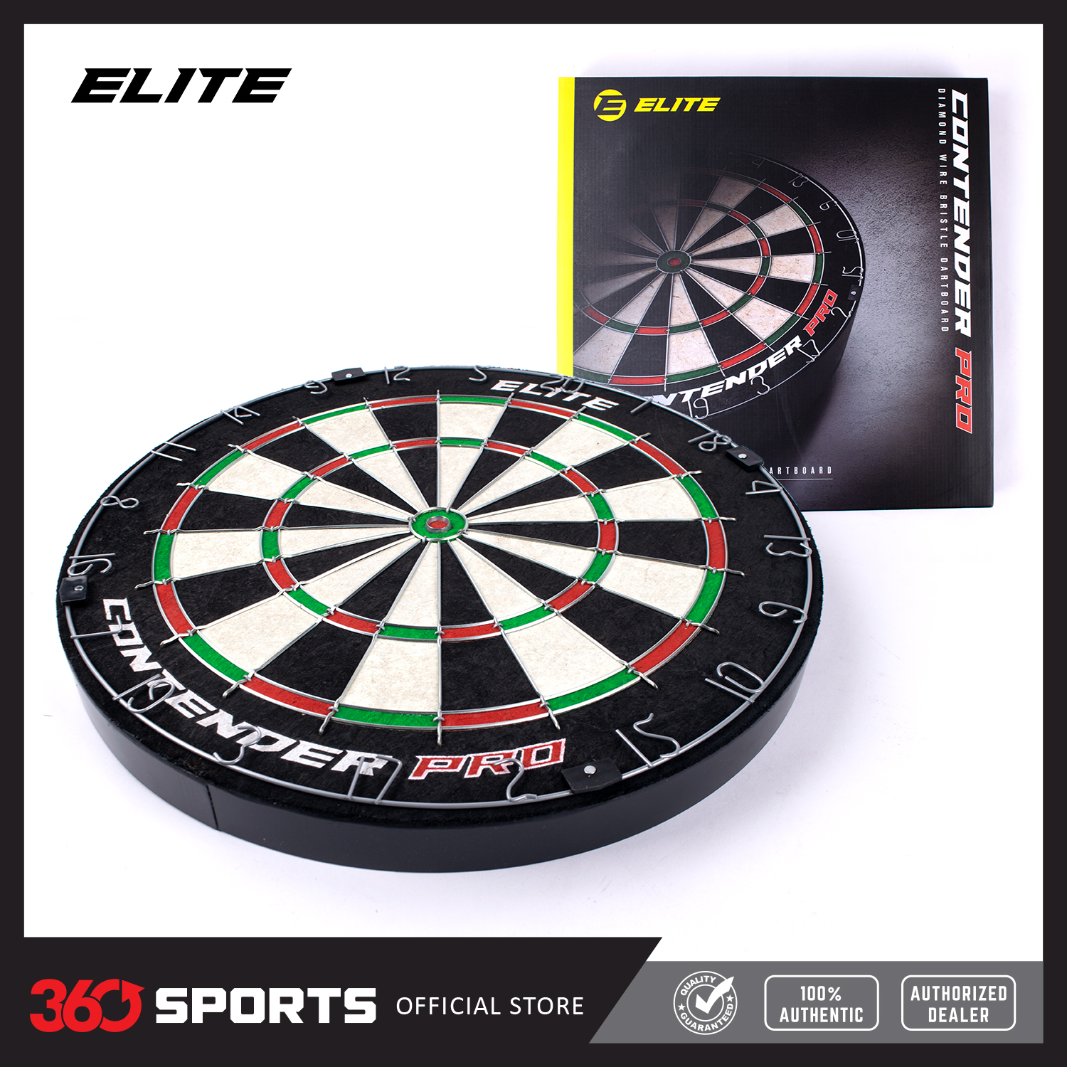 Elite Contender Pro Diamond Wire Bristle Dartboard (18" Diameter) Lazada PH