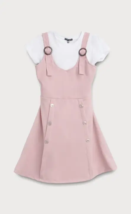 light pink overall dress