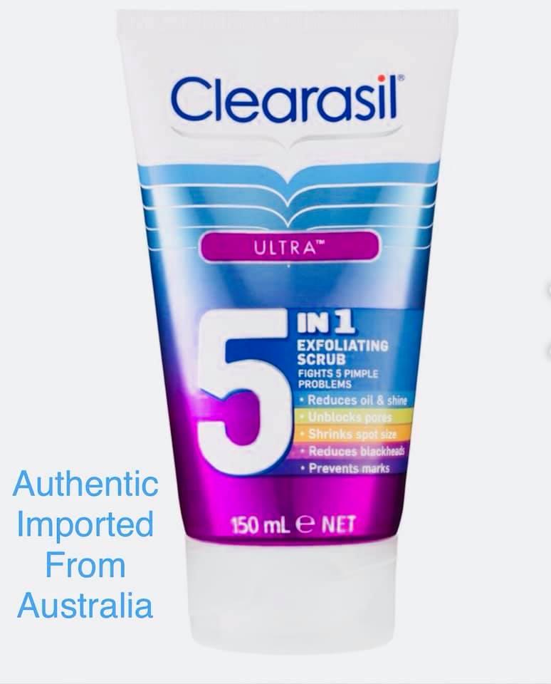 clearasil 5 in 1 exfoliating scrub