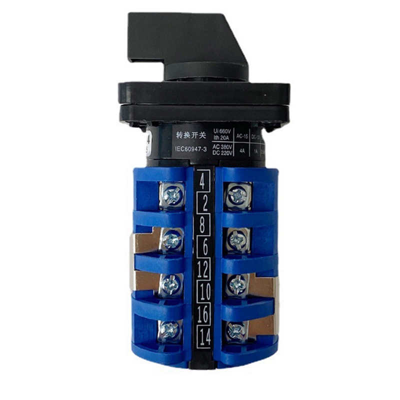 Rotary Switch On-Off-on 3 Position 4 Phases 20A 500V Small Plate ...
