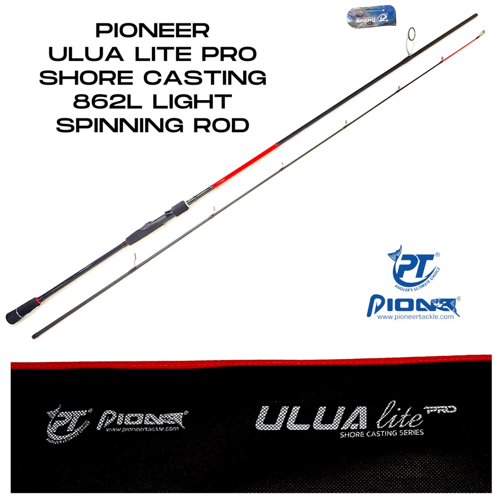 Pioneer ULUA LITE Shore Casting Series 862L Light Action 8ft 6 inches Spinning  Fishing Rod