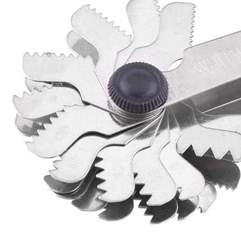 52 Pieces of Thread Pitch Gauge Thread Pitch Measuring Tool Thread Gauge (52 Pieces of Metric + Inch)