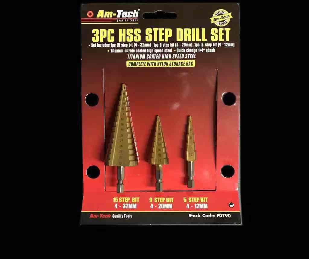 3PC HSS STEP DRILL SET 190053* Lazada PH