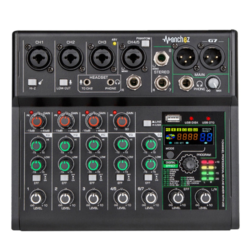 G7 Sound Card Audio Mixer Sound Board Console Desk System Interface 7