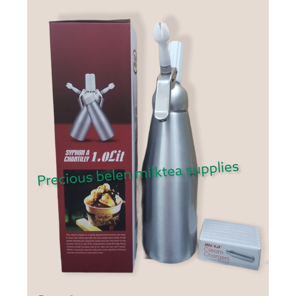 Whipped Cream Dispenser in 500ml & 1000ml with or w/o mosa charger DURABLE ALUMINUM Lazada PH
