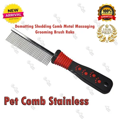 JTC Stainless Pet Comb for Tangle and Knots Remover and Massager (anen)