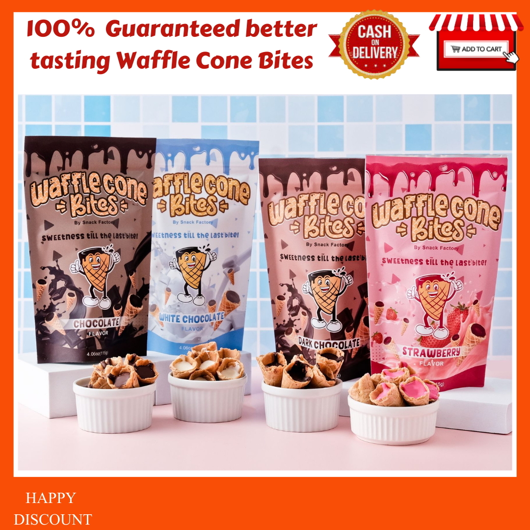 🍫🍫WAFFLE CONE BITES 115g Strawberry Flavor 115g Chocolate Flavor