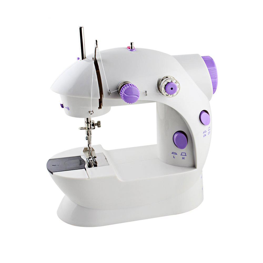 Double Thread Sewing Machine with Foot Pedal and Adapter (White ...