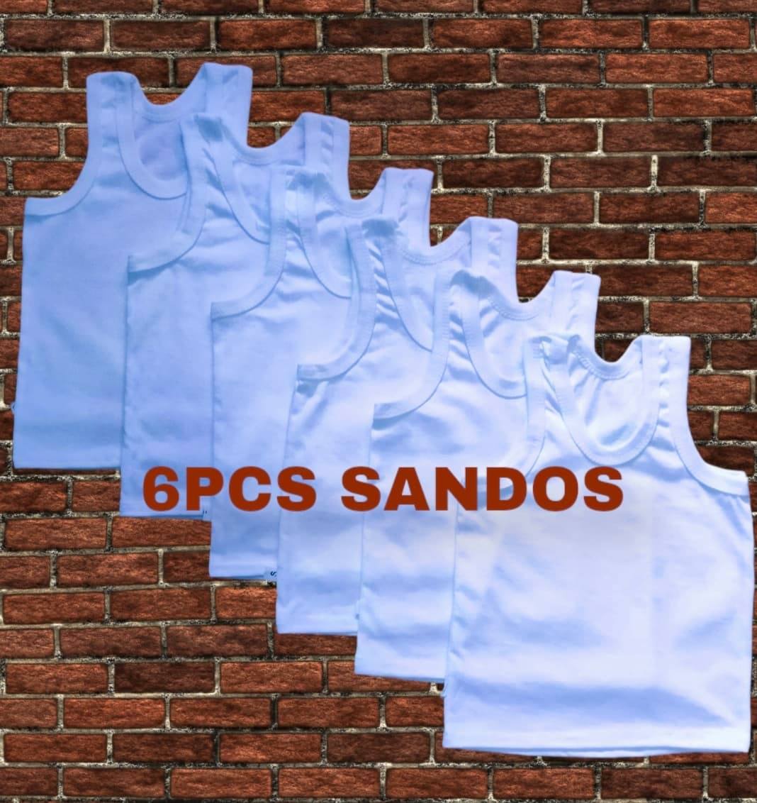 Babyhug 100% Cotton Knit Solid Color Sandos With Pack of 3 - White