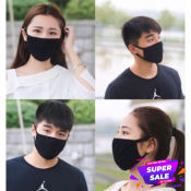 100% Cotton Washable Cloth Face Mask || Flexibility & Anti Dust Unisex Protective Face Mask || Pure Black Face mask || Masks are reusable, Washable Reusable, Anti Pollution Fashion Safety Respirator for Cycling Keep Moisture Out for Men and Women