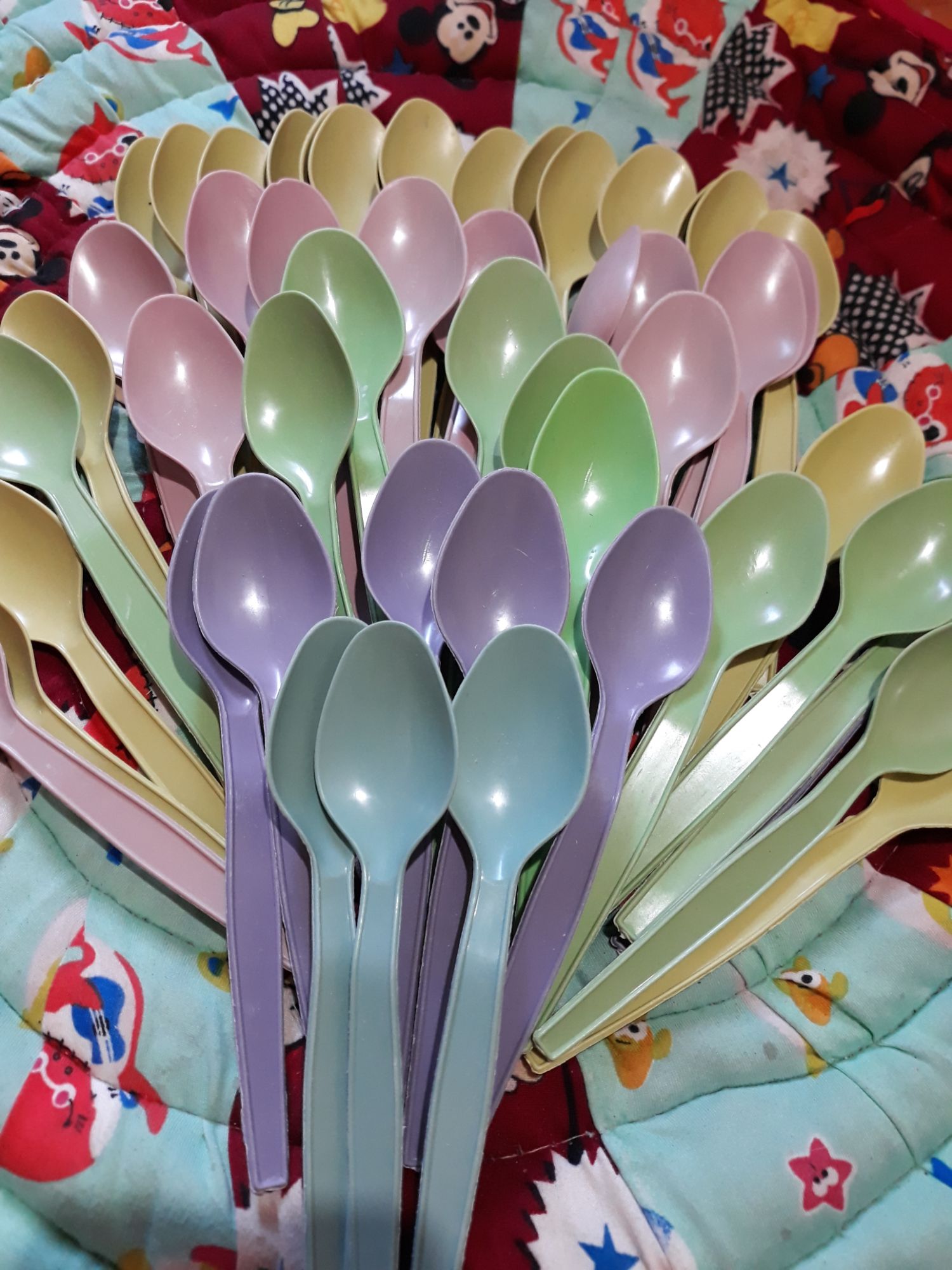 100pcs Disposable Spoon Assorted Color Lazada PH