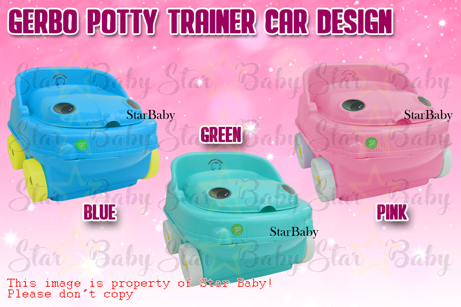 Gerbo Baby Potty Trainer for Kids Car 