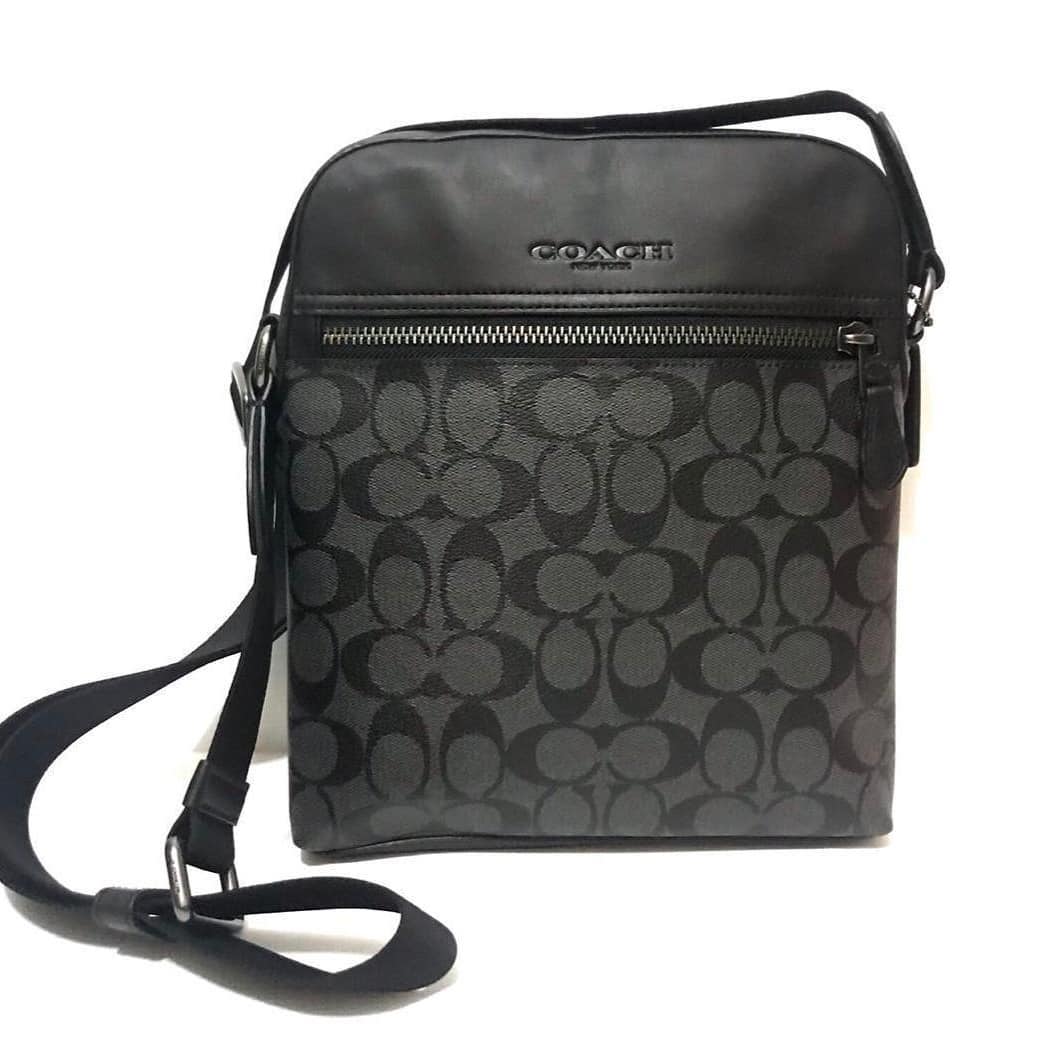 Coach Men's Bag F73336 Houston Flight Bag in Signature Coated Canvas