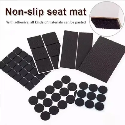 Multifunction Black Self Adhesive Furniture Leg Table Chair Sofa Feet Floor Non-slip Mat Sticky Pad Rubber Floor For Home Furniture Chair Table 1 Pack