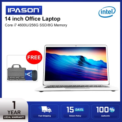 Ipason Business intel i7 8GB 240G M.2 SSD 14 inch IPS Screen Student Ultra-thin Business Office And Gaming Laptop