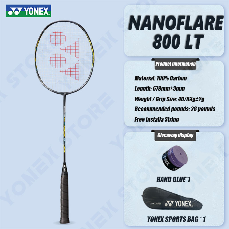 BUY 1 GET 4 FREE】Yonex NANOFLARE 800LT Badminton Racket Full