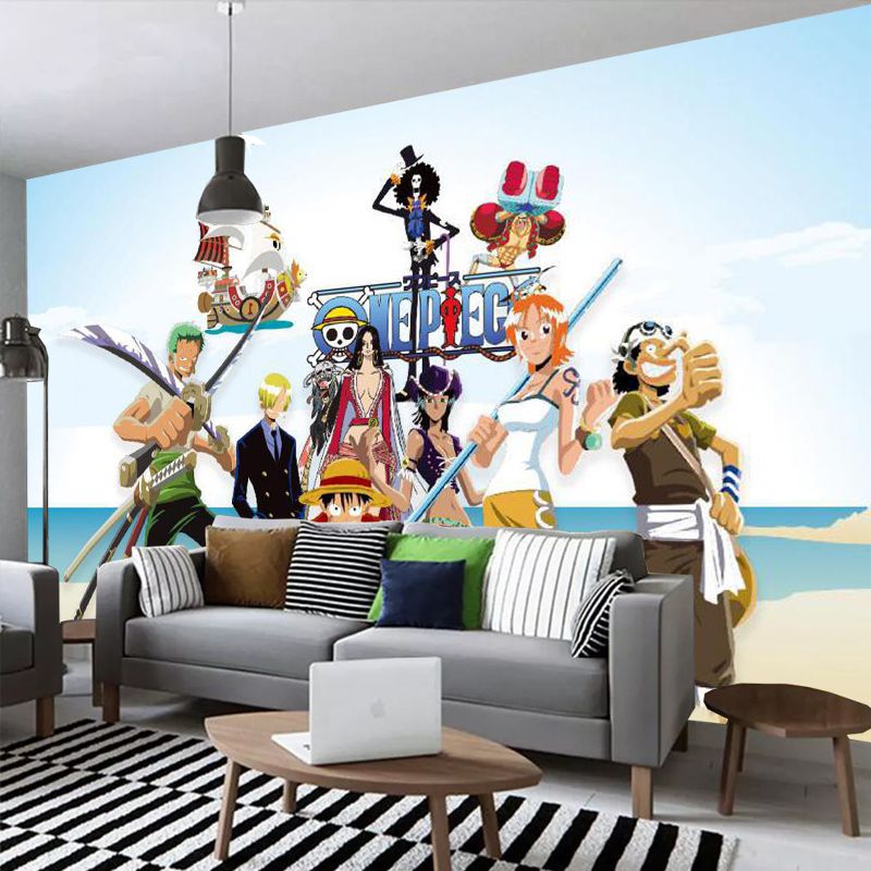One Piece Luffy Cartoon Wallpaper and Mural Boy Children's Room Bedroom  Anime Theme Restaurant Background Wallpaper | Lazada PH