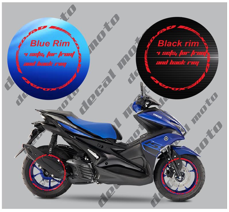 Decals stickers for Aerox 155 Mags/Rim, 4rth design, Red Lazada PH