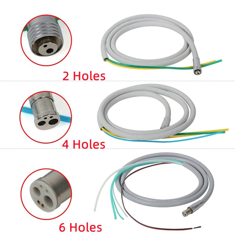 6/4/2 Hole Dental Silicone Hose With Fitting For High/Low Speed