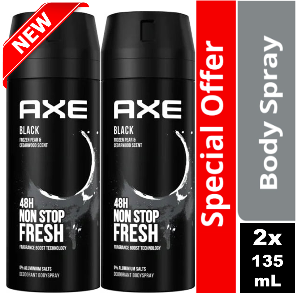 Axe Body Spray Black 135ml x 2 * BUY 1 TAKE 1 * 100 Authentic Lazada PH
