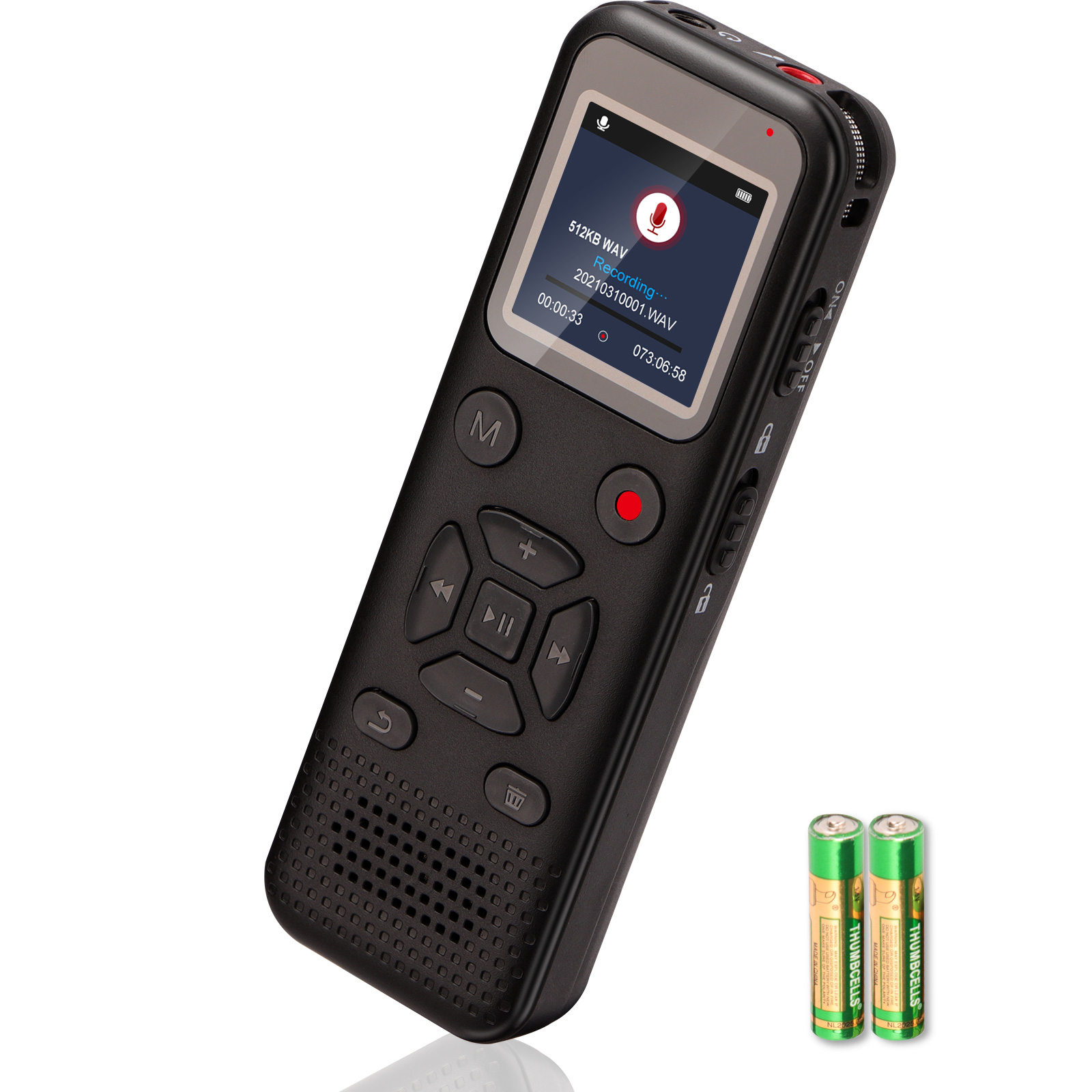 Portable Recorders for Lectures Sound Audio Recording Device Dictaphone EVISTR 8GB Digital Voice Recorder with Playback 