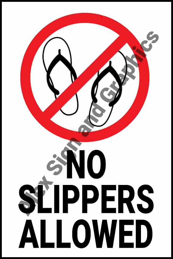 No Open Toe Shoes Flip Flops Or Sandals Beyond This Point Sign, 10x7  Inches, Rust Free .040 Aluminum, Fade Resistant, Made in USA by Sigo Signs:  Amazon.com: Industrial & Scientific