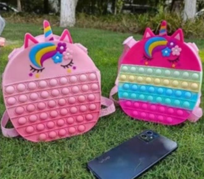 2027 MINI POP IT BACKPACK POP IT BAG UNICORN BAG POP IT WALLET COINS