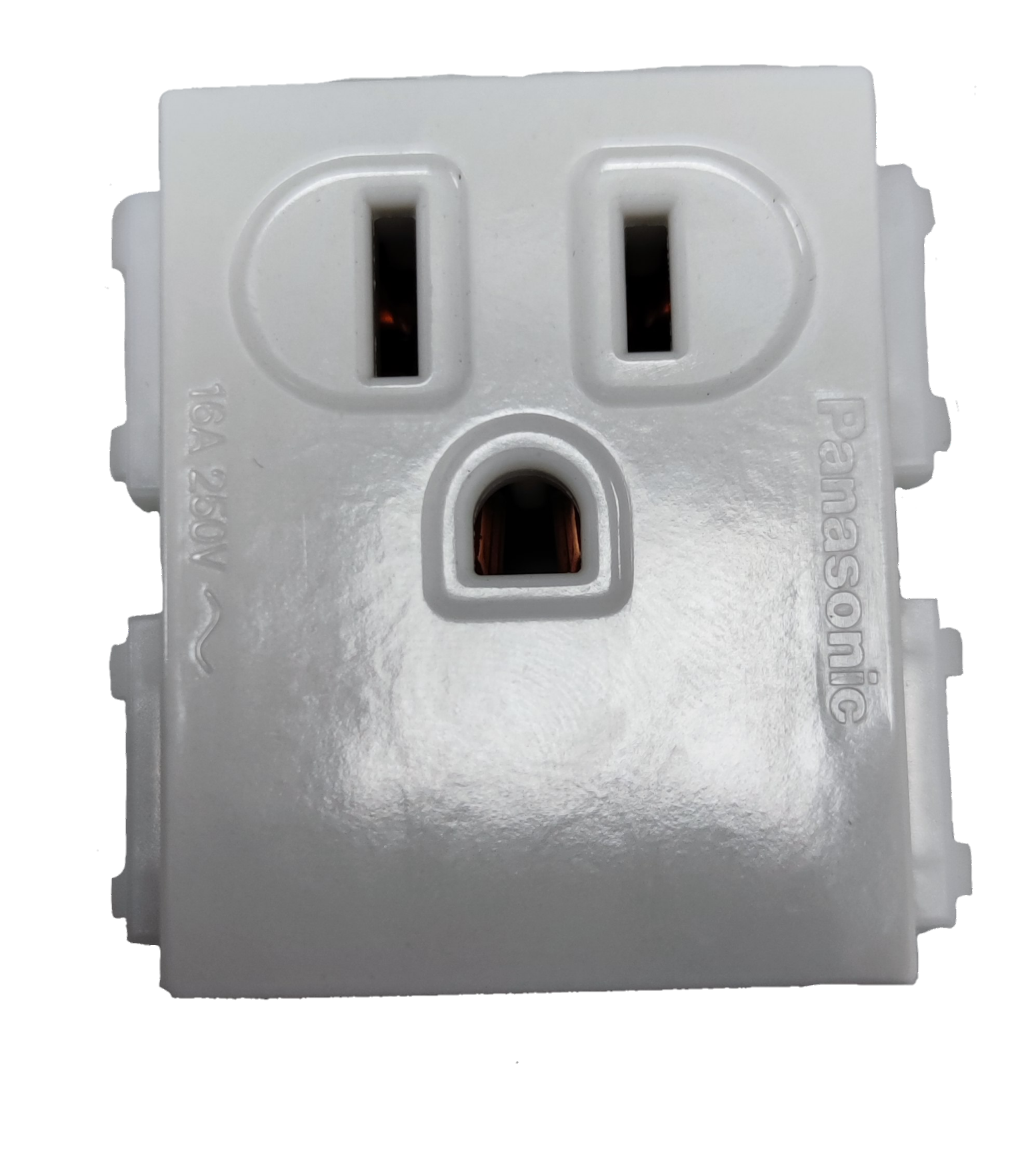 3 Wire Grounding Receptacle, Quick Connect Terminal 16A 250V , Flat Pin
