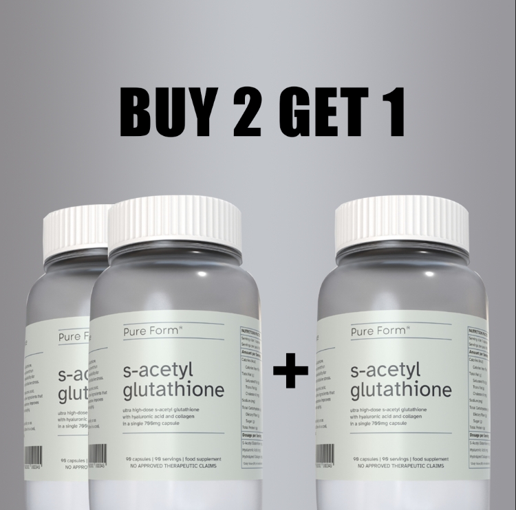 s-acetyl glutathione pure form Hyaluronic Acid Collagen Anti Aging & Antioxidant & Reducing Wrinkles & Whitening Skin 90 Capsules travel brightening cream