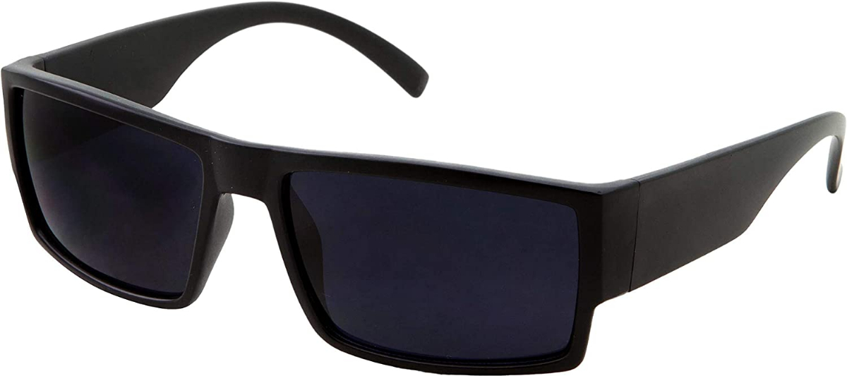 Grinderpunch Mens Black Super Dark Lens Gangster Sunglasses Cholo Glasses Flat Top Shades 