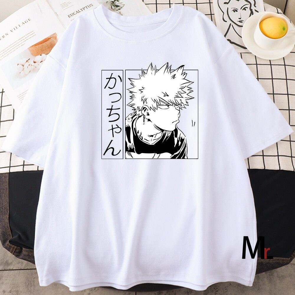 XINYIN My Hero Academia Katsuki Bakugo Print Oversized T Shirts Man ...